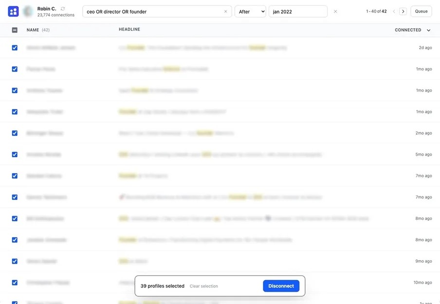 Network&nbsp;Cleaner: select multiple connections and disconnect them all with one click.